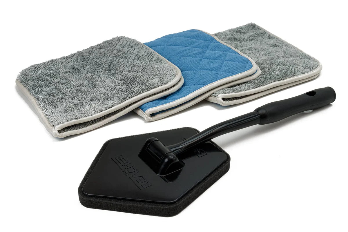 Reacher Glass Kit Smooth Glass Flip Towels & Reacher Extension Tool + 3 pack